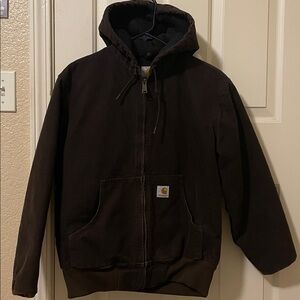 Carhartt Dark Brown Hooded Jacket